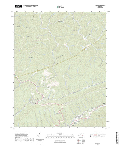 United States Geological Survey Bledsoe, KY (2022, 24000-Scale) digital map