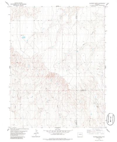 United States Geological Survey Bledsoe Ranch, CO (1979, 24000-Scale) digital map