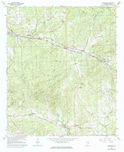 United States Geological Survey Bleecker, AL (1965, 24000-Scale) digital map