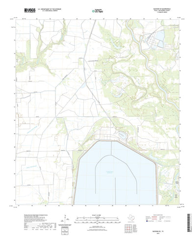 United States Geological Survey Blessing SE, TX (2022, 24000-Scale) digital map