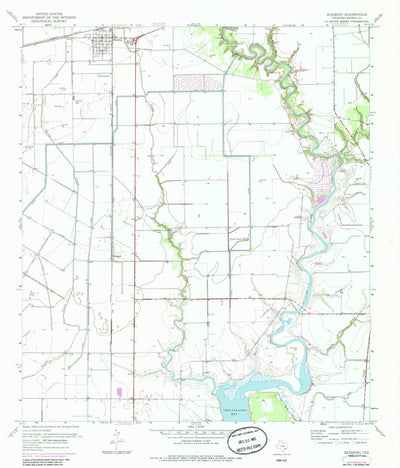 United States Geological Survey Blessing, TX (1972, 24000-Scale) digital map