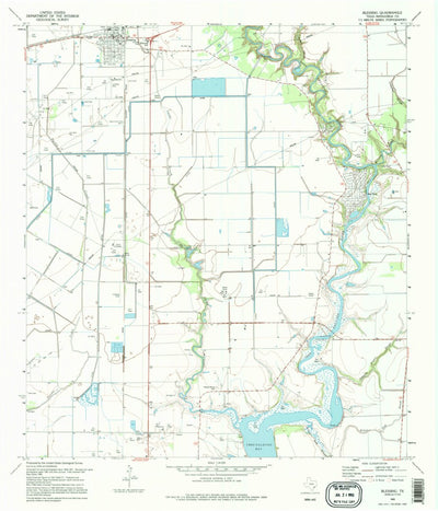 United States Geological Survey Blessing, TX (1995, 24000-Scale) digital map