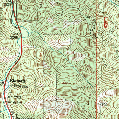 United States Geological Survey Blewett, WA (2003, 24000-Scale) digital map