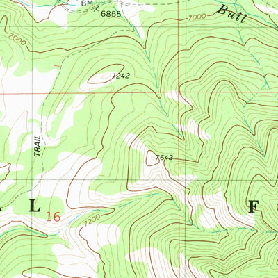 United States Geological Survey Blind Bull Creek, WY (1980, 24000-Scale) digital map