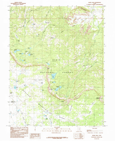United States Geological Survey Blind Lake, UT (1985, 24000-Scale) digital map