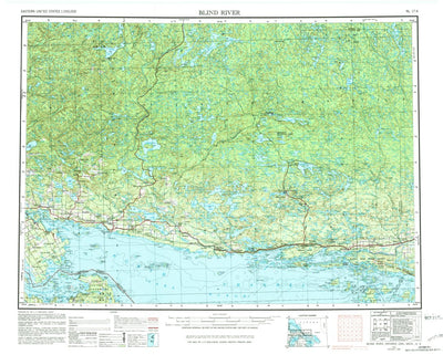 United States Geological Survey Blind River, MI (1961, 250000-Scale) digital map
