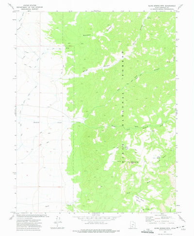 United States Geological Survey Blind Spring Mountain, UT (1971, 24000-Scale) digital map