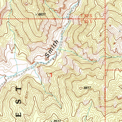 United States Geological Survey Blind Spring Mountain, UT (2002, 24000-Scale) digital map