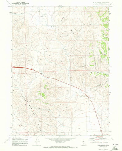 United States Geological Survey Blind Springs, UT (1968, 24000-Scale) digital map