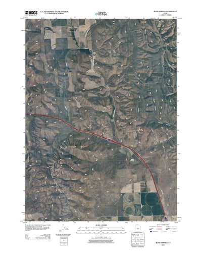 United States Geological Survey Blind Springs, UT (2011, 24000-Scale) digital map