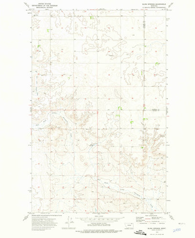 United States Geological Survey Blink Springs, MT (1973, 24000-Scale) digital map
