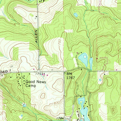 United States Geological Survey Bliss, NY (1966, 24000-Scale) digital map