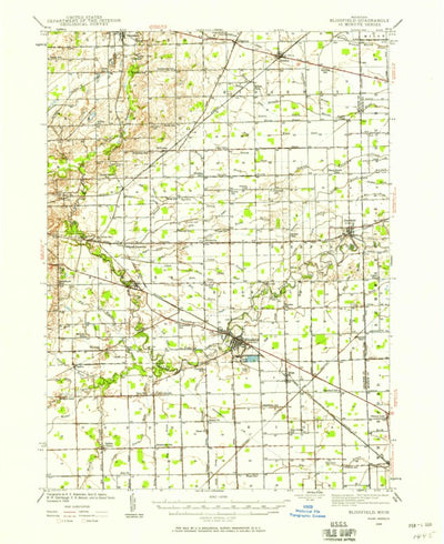 United States Geological Survey Blissfield, MI (1939, 62500-Scale) digital map
