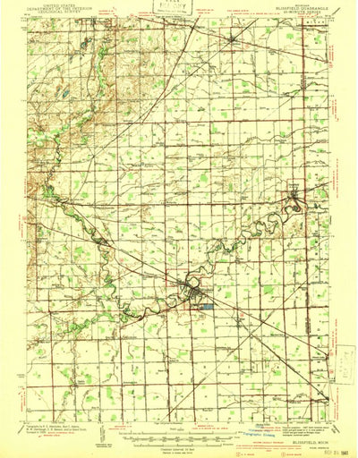 United States Geological Survey Blissfield, MI (1941, 62500-Scale) digital map