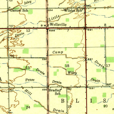 United States Geological Survey Blissfield, MI (1941, 62500-Scale) digital map