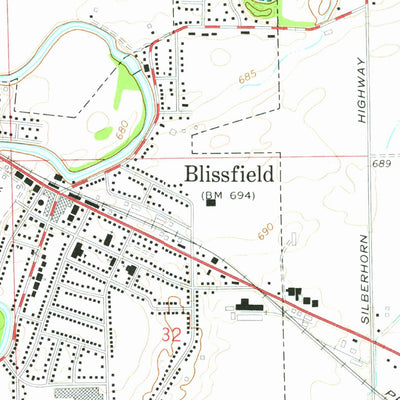 United States Geological Survey Blissfield, MI (1972, 24000-Scale) digital map