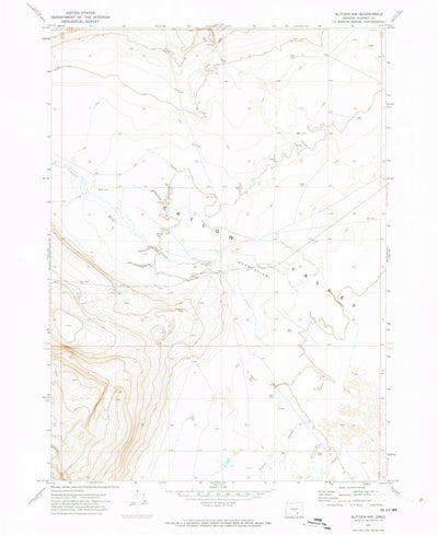 United States Geological Survey Blitzen NW, OR (1971, 24000-Scale) digital map