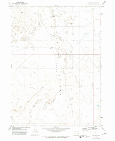 United States Geological Survey Blitzen, OR (1971, 24000-Scale) digital map