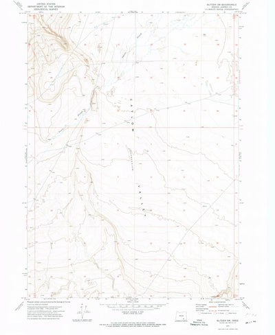 United States Geological Survey Blitzen SW, OR (1971, 24000-Scale) digital map