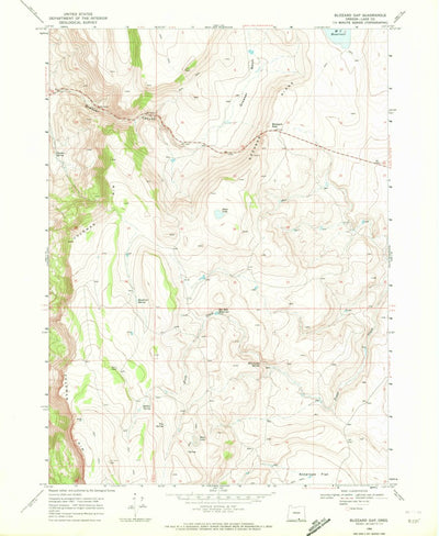 United States Geological Survey Blizzard Gap, OR (1968, 24000-Scale) digital map