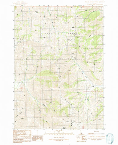 United States Geological Survey Blizzard Mountain North, ID (1991, 24000-Scale) digital map