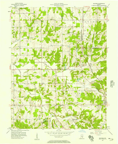 United States Geological Survey Blocher, IN (1956, 24000-Scale) digital map