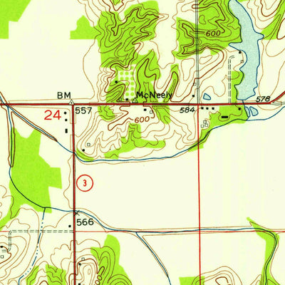 United States Geological Survey Blocher, IN (1956, 24000-Scale) digital map