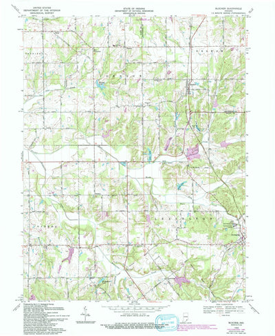 United States Geological Survey Blocher, IN (1968, 24000-Scale) digital map