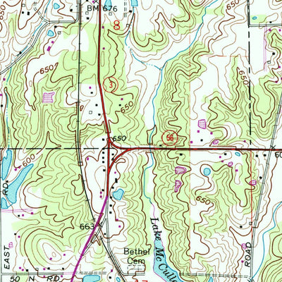 United States Geological Survey Blocher, IN (1968, 24000-Scale) digital map