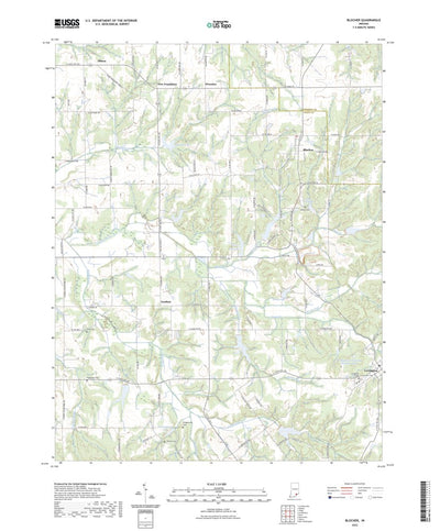 United States Geological Survey Blocher, IN (2022, 24000-Scale) digital map