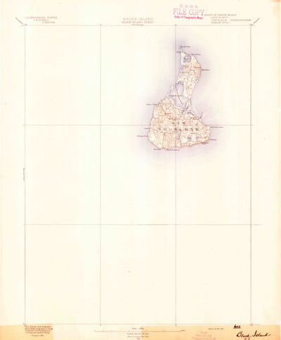 United States Geological Survey Block Island, RI (1894, 62500-Scale) digital map