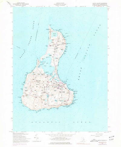 United States Geological Survey Block Island, RI (1957, 24000-Scale) digital map
