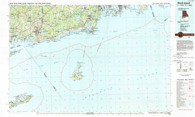 United States Geological Survey Block Island, RI-NY-CT-MA (1984, 100000-Scale) digital map