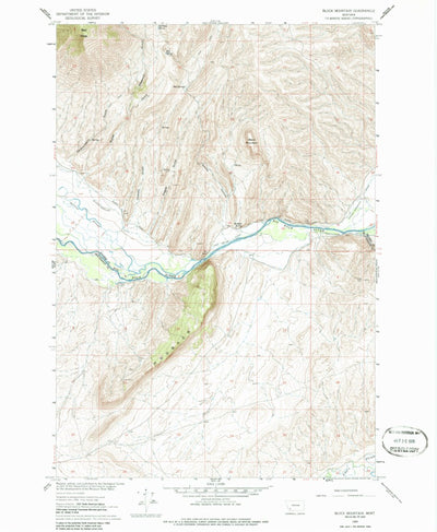 United States Geological Survey Block Mountain, MT (1960, 24000-Scale) digital map