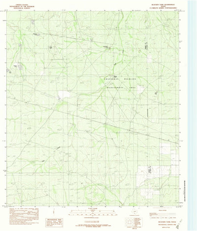 United States Geological Survey Blocker Tank, TX (1982, 24000-Scale) digital map
