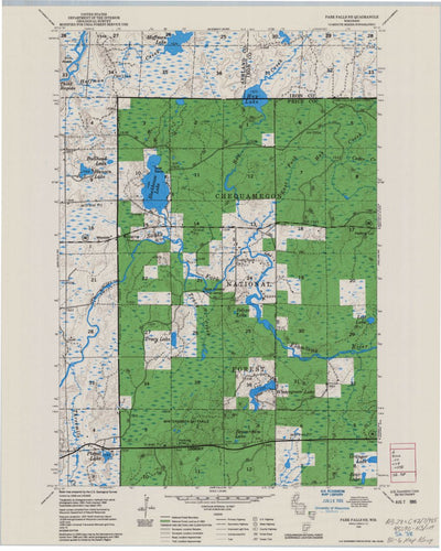 United States Geological Survey Blockhouse Lake, WI (1968, 24000-Scale) digital map