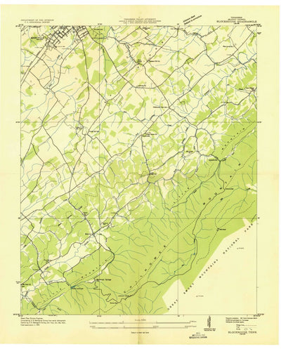 United States Geological Survey Blockhouse, TN (1935, 24000-Scale) digital map