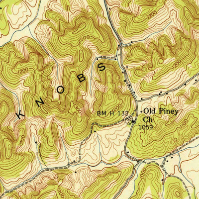 United States Geological Survey Blockhouse, TN (1942, 24000-Scale) digital map