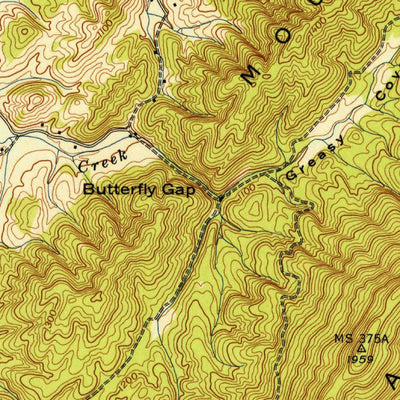 United States Geological Survey Blockhouse, TN (1942, 24000-Scale) digital map