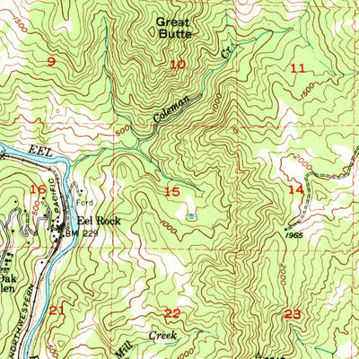 United States Geological Survey Blocksburg, CA (1949, 62500-Scale) digital map