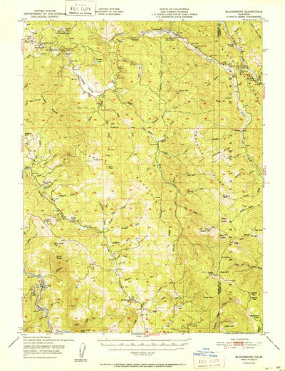 United States Geological Survey Blocksburg, CA (1951, 62500-Scale) digital map