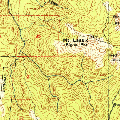 United States Geological Survey Blocksburg, CA (1951, 62500-Scale) digital map