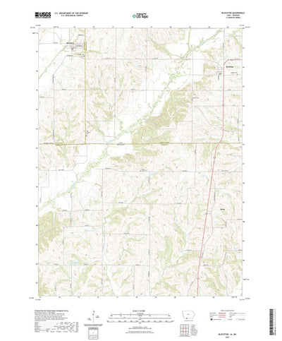 United States Geological Survey Blockton, IA (2022, 24000-Scale) digital map