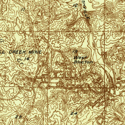 United States Geological Survey Blocton, AL (1934, 48000-Scale) digital map