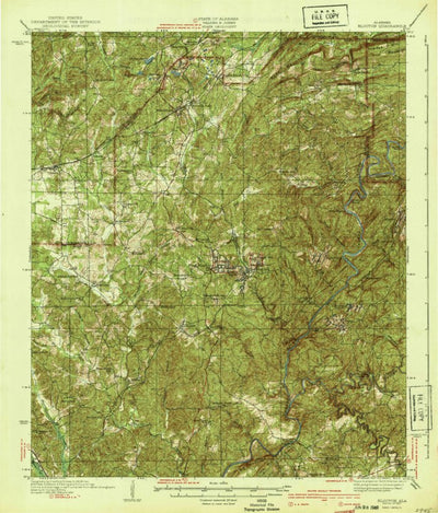 United States Geological Survey Blocton, AL (1940, 62500-Scale) digital map