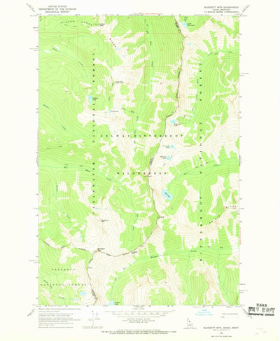 United States Geological Survey Blodgett Mountain, ID-MT (1966, 24000-Scale) digital map