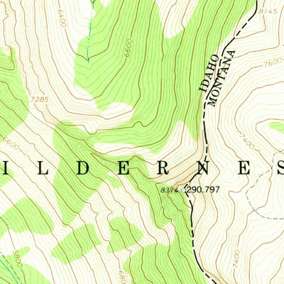 United States Geological Survey Blodgett Mountain, ID-MT (1966, 24000-Scale) digital map