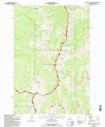 United States Geological Survey Blodgett Mountain, ID-MT (1994, 24000-Scale) digital map
