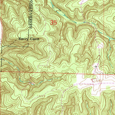 United States Geological Survey Bloodland, MO (1954, 24000-Scale) digital map