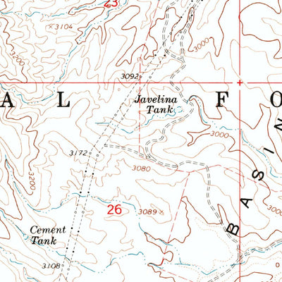 United States Geological Survey Bloody Basin, AZ (1967, 24000-Scale) digital map